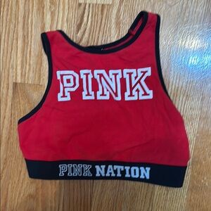 Red PINK sports bra